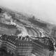 A Mosquito banks low over the city of Copenhagen, Denmark during Operation Carthage on March 21, 1945. While the target of the mission, the Gestapo headquarters, was destroyed by 20 Mosquito bombers, 125 civilians, including 86 schoolchildren, died when their school was mistakenly bombed. (Author unknown)